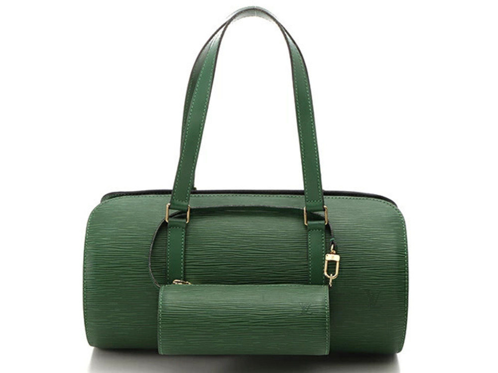 LOUIS VUITTON Soufflot Handbag Epi Leather Borneo Green Pouch
